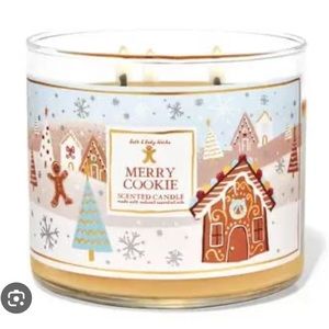 🎅 BBW Merry Cookie 3-Wick Candle NEW